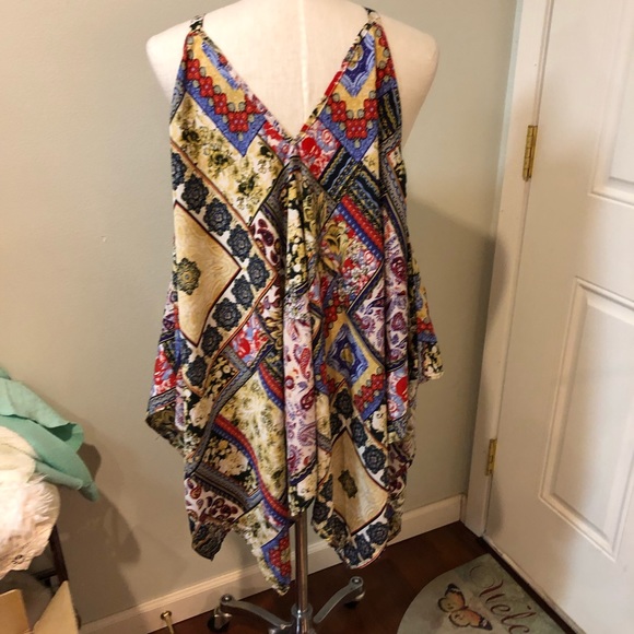 Unique Spectrum Tops - 2X paisley boho tank top tunic scarf tribal ethnic